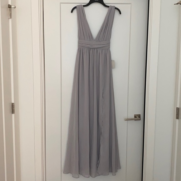 Lulu’s bridesmaids dress in gray. New with tags. - Picture 1 of 1